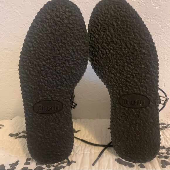 Demonia V-Creeper Black Platform Lace-Up Boots Vegan Leather - Picture 7 of 13